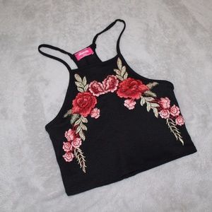 Embroidered Crop Top